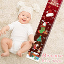 Christmas Baby Growth Chart for Wall, Height Chart for Kids, Xmas Kids Nursery Decor, Hanging Ruler Wall Decor, Kids Room Decor, Holiday Gifts for Boys Girls Toddlers - 76.7 x 7.9in with Black Wood by TinyTreasures Baby Boutique
