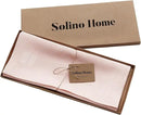 Solino Home Linen Pink Table Runner 90 Inches Long - 100% Pure Linen 14 x 90 Inch Table Runner for Halloween - Fete by CozyNest Decor