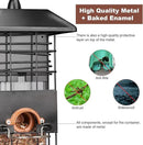 Squirrel Proof Bird Feeder - Metal Outdoor Design with 4 Feeding Ports, Wild Bird Feeders for Outside, 2.5lb Large Capacity, Ideal Gift for Bird Lovers by GreenHaven Gardens
