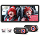 BM5PRO 7.2" Dual Camera Baby Monitor, 1080P HD Display for 2 Kids, Night Vision, Easy Install Car Baby Monitor, Ideal Gift, Rear Seat Safety for Babies & Pets by TinyTreasures Baby Boutique