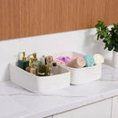 Large Shallow Organizing Baskets 15x11x5.1 Inches - Rope Woven Storage Bins for Bathroom, Shelves, Cube Closet, Off White 2 Packs by CozyNest Decor