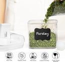 Shazo 9 PC Airtight Food Storage Containers - BPA Free Clear Plastic Snack & Spice Containers with Easy Lock Lids - Kitchen and Pantry Organization for Herbs, Coffee, Tea - 0.5L / 2.1 Cups by CozyNest Decor