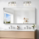 Silver Bathroom Mirror, 24x48 Inch Rectangular Framed Mirror, Large Wall Mounted Bathroom Vanity Mirror Over Sink for Bedroom,Restroom, Living Room, Hangs Vertically or Horizontally by CozyNest Decor