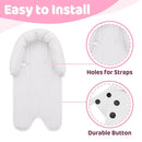 Pro Goleem Infant Car Seat Insert, Babybody Support for Toddler, Soft Minky Preemie Car Seat Insert, 2-in-1 Reversible, Perfect for Carseats, Strollers, Swings, Pink and White by TinyTreasures Baby Boutique