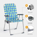 VINGLI Aluminum Patio Lawn Chairs Folding 1 Pack with Detachable Cup Holder, Webbed Beach Chair Folding Chair Outdoor Portable Camping Chair for Yard, Garden … by GreenHaven Gardens