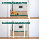 Babelio 26-43" No Bottom Bar Baby Gate for Babies, Elders and Pets, 2-in-1 Hardware Mount Dog Gate for The House, Stairs and Doorways, with Large Walk Thru Door, White by TinyTreasures Baby Boutique
