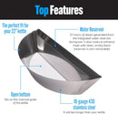 SnS Grills Patented Slow ‘N Sear Original Insert - Stainless Steel Charcoal Basket with Built-In Water Reservoir for Low ‘N Slow Smoking & Charcoal Grilling for Weber & Other Kettle Grills - 22 in by GreenHaven Gardens