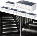 T-SUN Solar Step Light Outdoor, 6 Pack Solar Stair Lights, 6000K Step Lights Outdoor Solar Powered Waterproof LED Outdoor Solar Lights for Steps Deck Court Garden Balcony Patio Stair Porch by GreenHaven Gardens