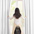 KEQIAOSUOCAI White Curtains 90 Inches Long 2 Panels Aesthetic Pinch Pleated Drapes with Hook Privacy Ceiling Floor Custom Made Memory Trained Curtain Panels for Bedroom Living Room 40x90 by TinyTreasures Baby Boutique