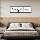 HLJ ART Home Sweet Home Wall Decor Above Bed 16"x48" Framed Large Bedroom Signs Decor for Master Family Room Living Room Dining Room,Modern Farmhouse Ructic Home Sign Behind Couch Wall Decor by CozyNest Decor