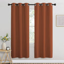 NICETOWN Blackout Window Curtains 72 inches Long, Thermal Insulated Grommet Room Darkening Window Treatments for Bedroom/Living Room, Burnt Orange, Set of 2, W37 x L72 by TinyTreasures Baby Boutique