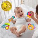 iPlay, iLearn 10pcs Baby Rattles Toys Set, Infant Grab Shake Rattle, Easy Hold Sensory Teether, Babies Development Learning Music Toy, Newborn Shower Birthday Gift 1 2 3 4 5 6 7 9 10 12 Month Boy Girl by TinyTreasures Baby Boutique
