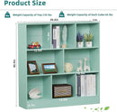 LEYAOYAO 8 Cube Bookshelf with Base,3 Tier Modern Mint-Green Kids Bookcase,Standing Wide Bookshelves Storage Organizer Toy Shelf,Wood Display Children's Book Shelves for Bedroom,Living Room,Nursery by CozyNest Decor