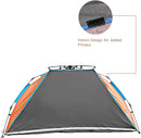 Oileus X-Large 4 Person Beach Tent Sun Shelter - Portable Sun Shade Instant Tent for Beach with Carrying Bag, Stakes, 6 Sand Pockets, Anti UV for Fishing Hiking Camping, Waterproof Windproof, Orange by TinyTreasures Baby Boutique