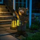 Solar Garden Statues -Highland Cow Lantern Outdoor Handmade Resin Statue with LED Light, and Welcome Holder for Patio, Yard, Gift Ideas (cow2) by CozyNest Decor