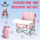 Tiny Marvels Portable 3-in-1 Baby Booster Seat – Cozy Floor Seat, Feeding Seat with Tray, Toddler Booster – Compact, Foldable, Safe with Child Safety Belt Carry Bag – Perfect for Travel & Family Time by TinyTreasures Baby Boutique