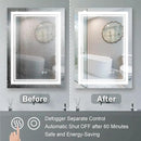 WELLFOR LED Bathroom Vanity Mirror 24 x 32 Inch, Lighted Anti-Fog Dimmable Mirror, IP44 Waterproof Wall Mounted Makeup Mirror, Packed with US Standard Plug and Touch Switch, (Horizontal/Vertical)