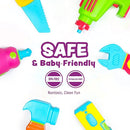 Tub Works® Tools™ Mold Free Bath Toys, 6 Pack | Sealed, No Hole Bath Toys Design Keeps Moisture Out | Soft, Squeezable & Float on Water | Easy-Grip Baby & Toddler Bathtub Toys | Great for Baby Pools by TinyTreasures Baby Boutique
