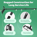 Stirrup Hoe Garden Tool Weed Puller with 76.8Inch Adjustable Stainless Steel Handle, Heavy Duty Hula Hoe and 12 Tines Rake 2 in 1 Gardening Tools Garden Cultivator for Weeding Soil Loosening, Black by GreenHaven Gardens