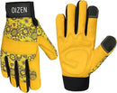 Cowhide Leather Thorn Proof & Puncture Resistant Gardening Gloves for Women and Men, Touchscreen Compatible Working Gloves for Weeding, Digging, Planting, Gardening Gifts for Women (Size Medium) by GreenHaven Gardens