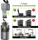 Cold Press Juicer Machines, High Nutrient Retention, 99% Juice Yield, 5.3" Wide Feed Chute for Whole Fruits & Vegetables, Quiet Slow Masticating Juicer, BPA-Free, Easy to Clean by CozyNest Decor