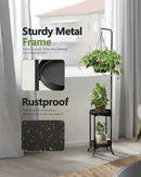 2Pcs Hanging Plant Stand Indoor Outdoor, Space-Saving Corner Metal Plant Shelf 3 Potted Flower Pot Stand, 2 Tier 61" Tall Modern Planter Holder for Patio Garden Balcony Living Room Bedroom by GreenHaven Gardens