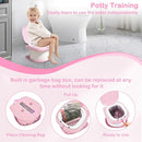 2025 Upgraded Portable Potty Training, Travel Potty for Toddler, portable toilet for kids Foldable, Apply to Seat Emergency Toilet for Camping, Outdoor,Car, Indoor(Pink) by TinyTreasures Baby Boutique