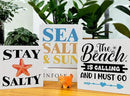 Summer Beach Decor for Home Farmhouse Tiered Tray Decor Beach House 3 Pcs Decorative Wood Box Signs Table Desk Shelf Decoration by CozyNest Decor