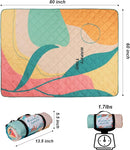 Exclusivo Mezcla Waterproof Picnic Blanket 60x80 Inches Large Multicolor Floral Polyester Sandproof Modern Camping Blanket by TinyTreasures Baby Boutique
