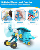 WhalesBot A7 36-in-1 Kids Coding & RC Robot Kit, 160+ Piece Educational Building Set with Sensors & 2 Controllers & Motors, Interactive Storytelling & Play Cards, Toy Gift for Boys & Girls Ages 3-8 by TinyTreasures Baby Boutique