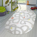 STARUIA Road Traffic Kids Rug Children Playing with Cars Playmat 4x6 Ft, Washable Play Carpet for Kids Playroom, Non-Slip Have Fun Safe Baby Nursery Rug for Toddler Boy's Bedroom Game Room Grey by CozyNest Decor