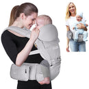 FRUITEAM Baby Carrier Newborn to Toddler - Safety-Certified Waist Stool with Hip Seat, Ergonomic 6-in-1 Baby Carrier with Head Support, Great for Travel and Outdoor Activities by TinyTreasures Baby Boutique
