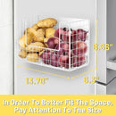 Magnetic Shelf for Fridge, Fruit Potato & Onion Storage Bins, Pantry Organizers & Storage, Large Container Magnetic Basket for Refrigerator, Kitchen Counter,Cabinet Magnetic Fridge Organizer White (2) by CozyNest Decor