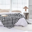 LOMAO Throw Blankets Flannel Blanket with Checkerboard Grid Pattern Soft Throw Blanket for Couch, Bed, Sofa Luxurious Warm and Cozy for All Seasons (Black, 50"x60") by CozyNest Decor