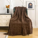 YUSOKI Luxury 3D Bubble Throw Blanket 2lb,All Ages,Home Decoration, (Brown,50 * 60inches) by CozyNest Decor