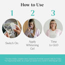 GLO Science So Brilliant Teeth Whitening Kit – Patented Warming Mouthpiece with LED Light Technology, Whitening Gel w/ 6% Hydrogen Peroxide, Lip Balm – Fastest Way to Whiter Teeth, Sensitivity Free by CozyNest Decor