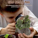 3.9-9.4 Inch Big Size Clear Nursery Pots with Drainage, 6 Sizes 30 Packs Nursery Garden Pots with 30 Plant Labels for Seedling Plants, Nursery Pots Variety for Indoor Outdoor Seed Starter Flower Pots by GreenHaven Gardens