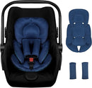 Infant Car Seat Insert for Newborn Girls Boys, Summer Mesh Baby Carseat Head Support with Strap Pads, Soft Reversible Baby Car Seat Insert Cushion Pad for Car Seat, Stroller, Bouncer, Swing, Blue by TinyTreasures Baby Boutique