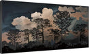 SIGNWIN 24"x46" Extra Large Framed Wall Art Silhouetted Trees at Dusk, Dramatic Forest and Cloudscape for Home Living Room Bedroom Decor (Frame Assembly Required) by CozyNest Decor