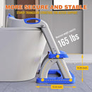 SKYROKU Potty Training Toilet, New Sector-Shape Stabilized Base two in one Toddler Toilet Seat with Splash Guard, Anti Slip Pad, and Step Stool Dark Blue by TinyTreasures Baby Boutique