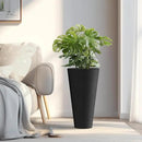 Kante Tall Round Planter Set of 2, 18" H Large Decorative Planter Pots for Outdoor Indoor Garden Patio Front Porch (Black) by GreenHaven Gardens