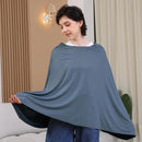 Nursing Cover for Breastfeeding, 360°Full Coverage Nursing Poncho, Rayon Soft & Breathable Breastfeeding Cover up (Smooth Rayon, Blue) by TinyTreasures Baby Boutique