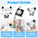 Car Seat Toys for Babies 0-6 Months,Hanging Rattle Toys for Crib Mobile, Baby Spiral Hanging Stroller Black and White High Contrast Toys for Newborn 0 3 6 9 12 Months Baby Boys Girls (Set-1) by TinyTreasures Baby Boutique