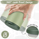 19oz Insulated Vacuum Food Jar with Buckle Lid Wide Mouth Soup Thermo for Hot Food Kids Leakproof Stainless Steel Lunch Container- Green-1Pack by TinyTreasures Baby Boutique
