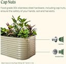 Vego garden 32" Tall 42" Round Raised Garden Bed Raised Bed Planter Box for Vegetables Flowers Patio-Pearl White