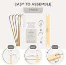 MORALVE Pants Hangers Space Saving - European Beechwood Scarf and Jean Hangers - Closet Organizer and Space Saver Pant Rack, Leggings Hanger, and Scarf Holder with 360° Swivel Hook (1 Pack) by CozyNest Decor