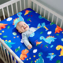 Cloele Crib Bedding Set for Boys Girls- 3 Piece Dinosaur Baby Bedding Set Soft Comforter Bed Set Includes Toddler Pillowcase Crib Sheet Baby Quilt - Nursery Bedding Set for Boys-Colorful Dinosaur by TinyTreasures Baby Boutique