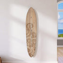Wooden Surfboard Wall Decor Growth Chart - Surfboard Art Decor for Kids Room, Wood Surfboard Kids Sizing Chart, Surf Boards Art, Height Board Surfer Decor - Brown Wave (9.5"x 46") by TinyTreasures Baby Boutique