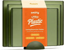 SMIRLY Plastic Cutting Board Set with Holder 3 Pieces, Non-Slip Dishwasher Safe Chopping Boards for Kitchen, Green by CozyNest Decor