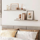 HOOBRO Floating Shelves for Wall, Wall Mounted Shelf Set of 2, 39.4" Hanging Shelf with Invisible Brackets, for Wall in Bathroom, Bedroom, Toilet, Kitchen, Livingroom, Office, Greige BG100BJP201 by CozyNest Decor